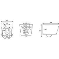 Унитаз напольный Deante Up Uno VSS01101B с крышкой Slim Soft-Close