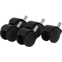 Ролики для кресла Brabix d11 532008 (5шт, пластик черный)