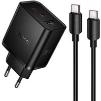 Сетевое зарядное Hoco N75 USB Type-C (черный)