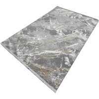 Ковер для жилой комнаты Radjab Carpet Афина Прямоугольник 9012A 12884RK (0.8x1.5, Grey/Beige)