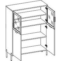 Шкаф-гармошка Black Red White Paloma REG2W2D/140 (дымчатый зеленый) в Солигорске