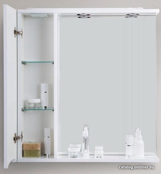BelBagno Шкаф с зеркалом Marino-SPC-700/750-1A-BL-P-L (bianco lucido)