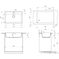 Кухонная мойка Ulgran U-600 (328 бежевый)