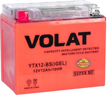 

Мотоциклетный аккумулятор VOLAT YTX12-BS(iGEL) (12 А·ч)