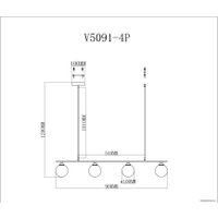 Подвесная люстра Moderli Lingdal V5091-4P