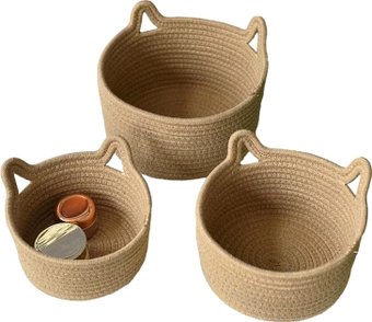 Набор корзин Mio Tesoro 640700474A (3 шт желтый/коричневый)