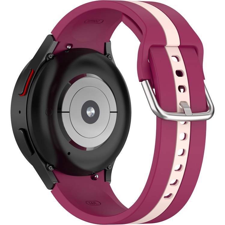 

Ремешок Rumi Sport Line силиконовый для Samsung Galaxy Watch4/5/6 (20 мм, вишневый/бежевый)