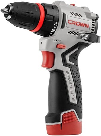 Дрель-шуруповерт Crown CT21129HQX-2 BMC (с 2-мя АКБ, кейс)