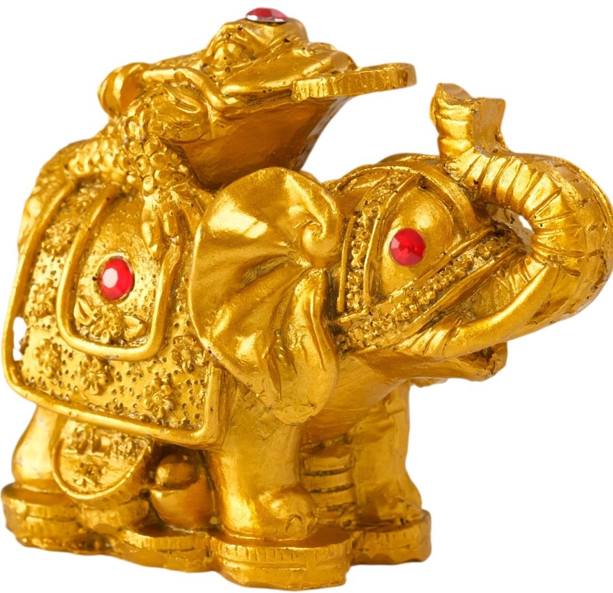Статуэтка Sima-Land Слон с денежной жабой на спине 4432828