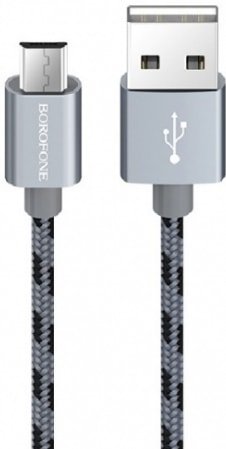 

Кабель Borofone BX24 microUSB 1 м (серый)
