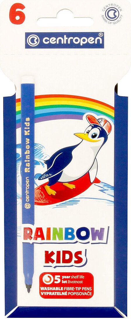 

Фломастеры Centropen Rainbow kids pa 7550/6 (6 цв)