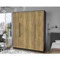 Шкаф распашной Интерлиния Концепт Тренд КТ-Ш4 (антрацит/дуб вотан)