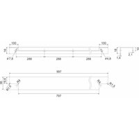 Ручка мебельная Boyard Ray 2.0 RT809BL.1/864/1000