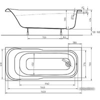 Ванна Kolo Sensa 160x70 XWP356000N
