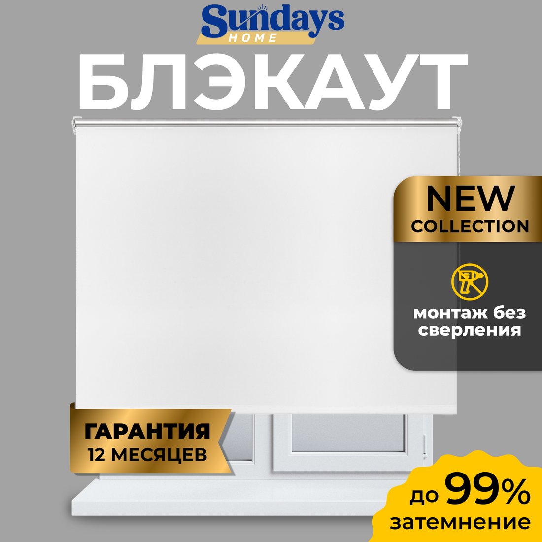 

Рулонные шторы Sundays Home LM 167-01 100х160 (белый)