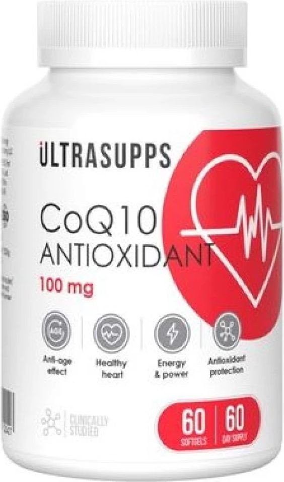 Витамины, минералы ULtraSupps Коэнзим Q10 антиоксидант 100 мг (60 капсул)