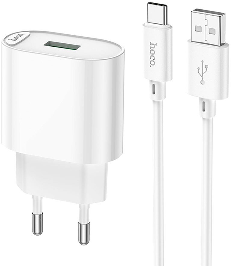 

Сетевое зарядное Hoco C109A USB Type-C (белый)