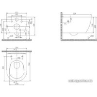 Унитаз подвесной CeraStyle City HC00206PH00 (без сиденья)