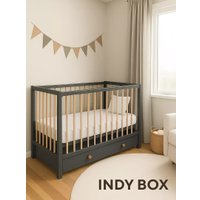 Классическая детская кроватка Rant Indy Box 780 (moon grey)