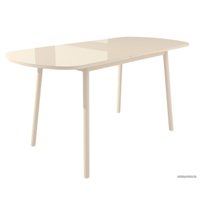 Кухонный стол Мебель Импэкс Leset Мидел Мини (металл кремовый-стекло кремовое)