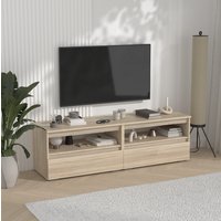 Тумба Кортекс-мебель Бари ТВ 160 2ш-2 (дуб сонома/дуб сонома/дуб сонома)