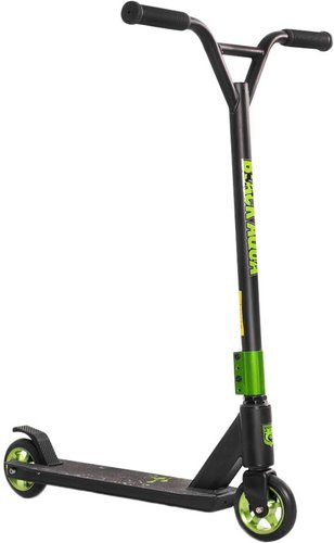 Трюковый самокат Black Aqua Stunt Scooter-6 (черный/зеленый)