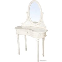 Туалетный столик с зеркалом ГрандМодерн С деколью 89x40x142 (ваниль)