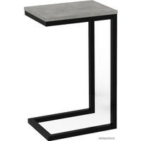 Приставной столик TMB Loft Роксет ЛДСП 300x400 (бетон чикаго светло-серый/черный)