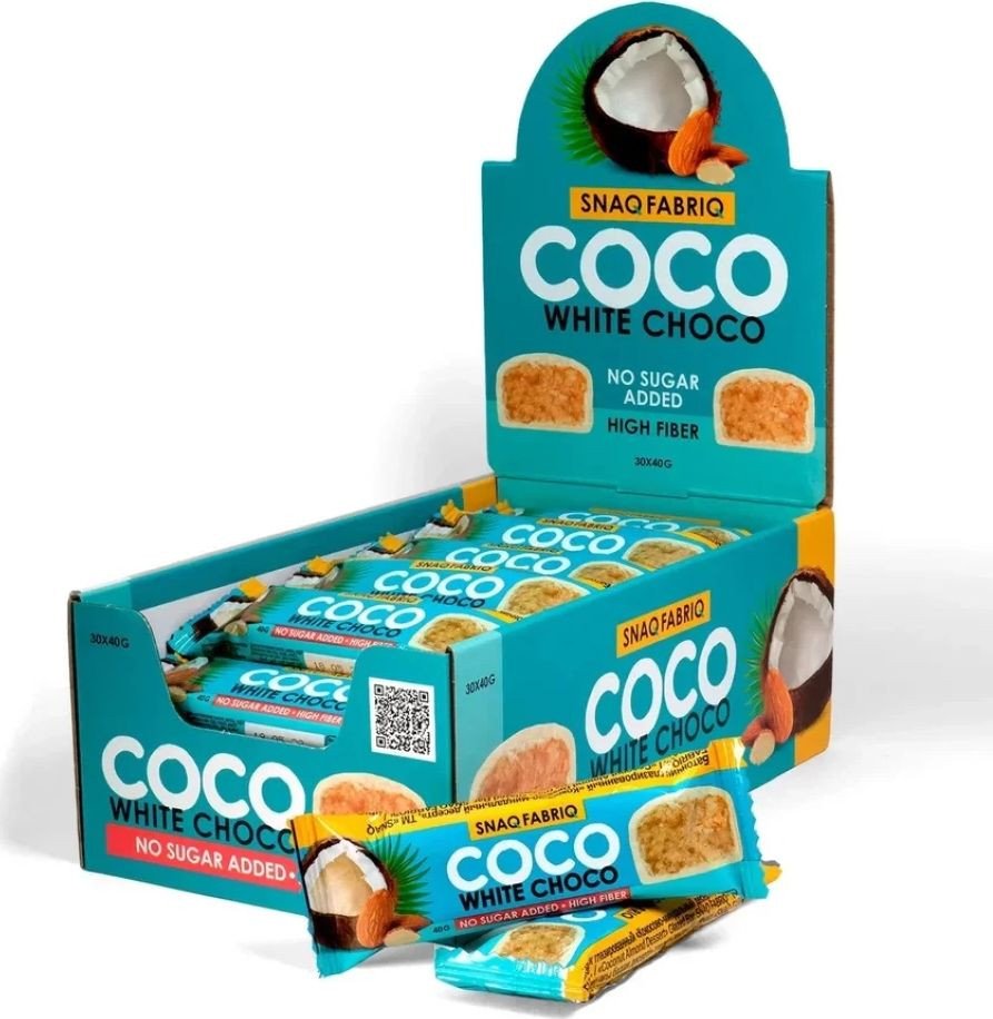 Протеиновый батончик Snaq Fabriq Coco (40 г, кокосово-миндальный)