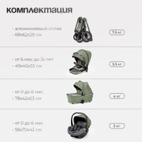 Универсальная коляска Tomix Adele 3 в 1 S760/3 (черный)