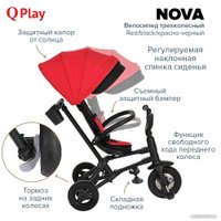 Детский велосипед Qplay Nova S700 (черный/красный)