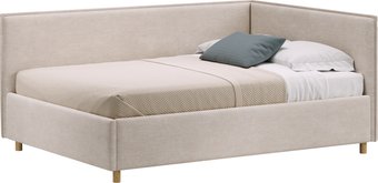 Кровать-тахта Sonit Mishel правый 120x200 шенилл Eclipse (01 светло-бежевый/светлый)