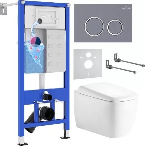 

Унитаз подвесной Roxen StounFix Dual Fresh 968512