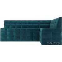 Угловой диван Мебель-АРС Атлантис правый 212x84x135 (сине-зеленый Star Velvet 43 Black Green)