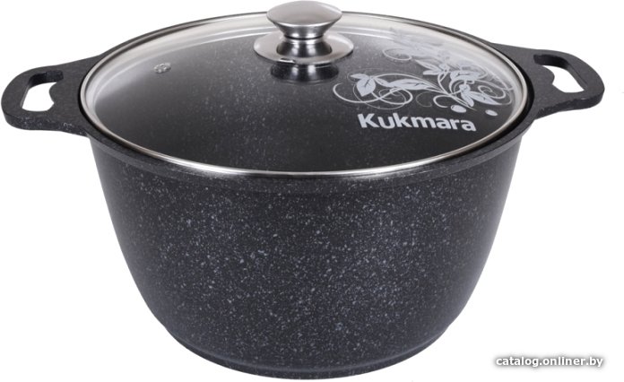 Кастрюля Kukmara кмт82-1а (темный мрамор)