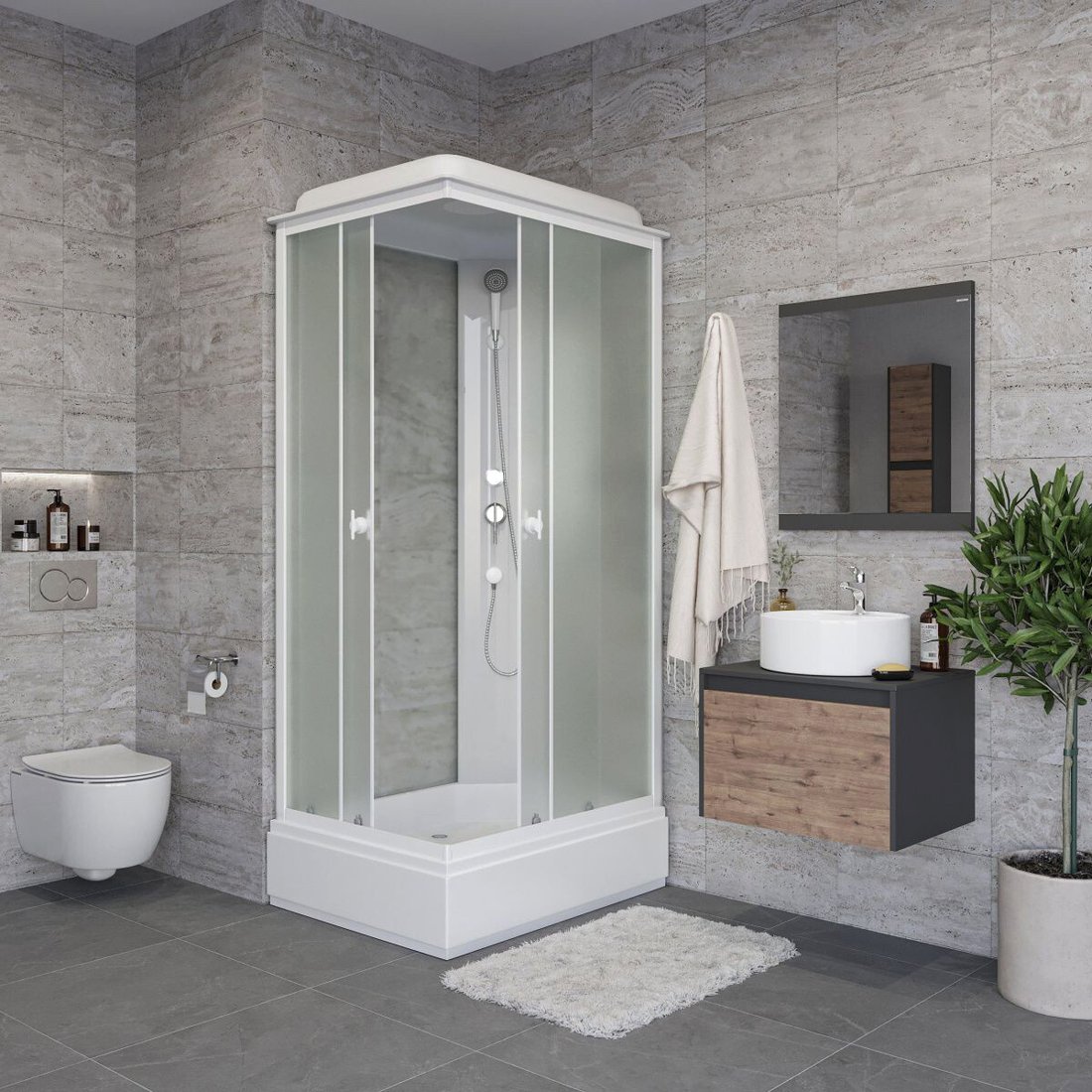 

Душевая кабина Niagara Promo P100/80/26Q/MT 100x80x215