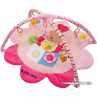 Развивающий коврик Baby Mix Зайка розовый 45511