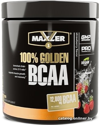 BCAA Maxler 100% Golden BCAA (клубника, 210 г)