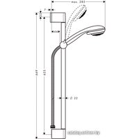 Душевой гарнитур  Hansgrohe Crometta 85 (27763000)