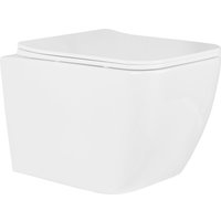 Унитаз подвесной Roxen Сube в комплекте с инсталляцией StounFix Dual Fresh 6 в 1 968065 (кнопка: брашированное золото)