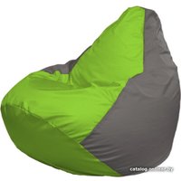 Кресло-мешок Flagman Груша Макси Г2.1-160 (серый/салатовый)