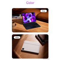 Чехол для планшета Baseus Brilliance Original Keyboard Case Pro with Digital Display для Apple iPad Pro 11/Air-4/Air-5 10.9 (темно-серый)