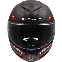 Мотошлем LS2 FF820 Rapid III Kaiju II (M, черный/красный/белый)