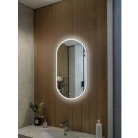 Зеркало с подсветкой  eMZe 45x77 LED.UV.45.77.BEL (белый с УФ-окантовкой и подсветкой)