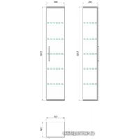  Какса-А Шкаф-пенал Практик 30 (белый)