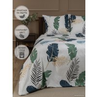 1.5-спальный комплект постельного белья Amore Mio Мако-сатин Tropic Микрофибра 1.5сп 93087 (черный/белый/зеленый/синий)