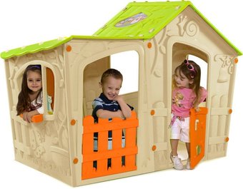 Игровой домик Keter Magic Villa (бежевый/зеленый)