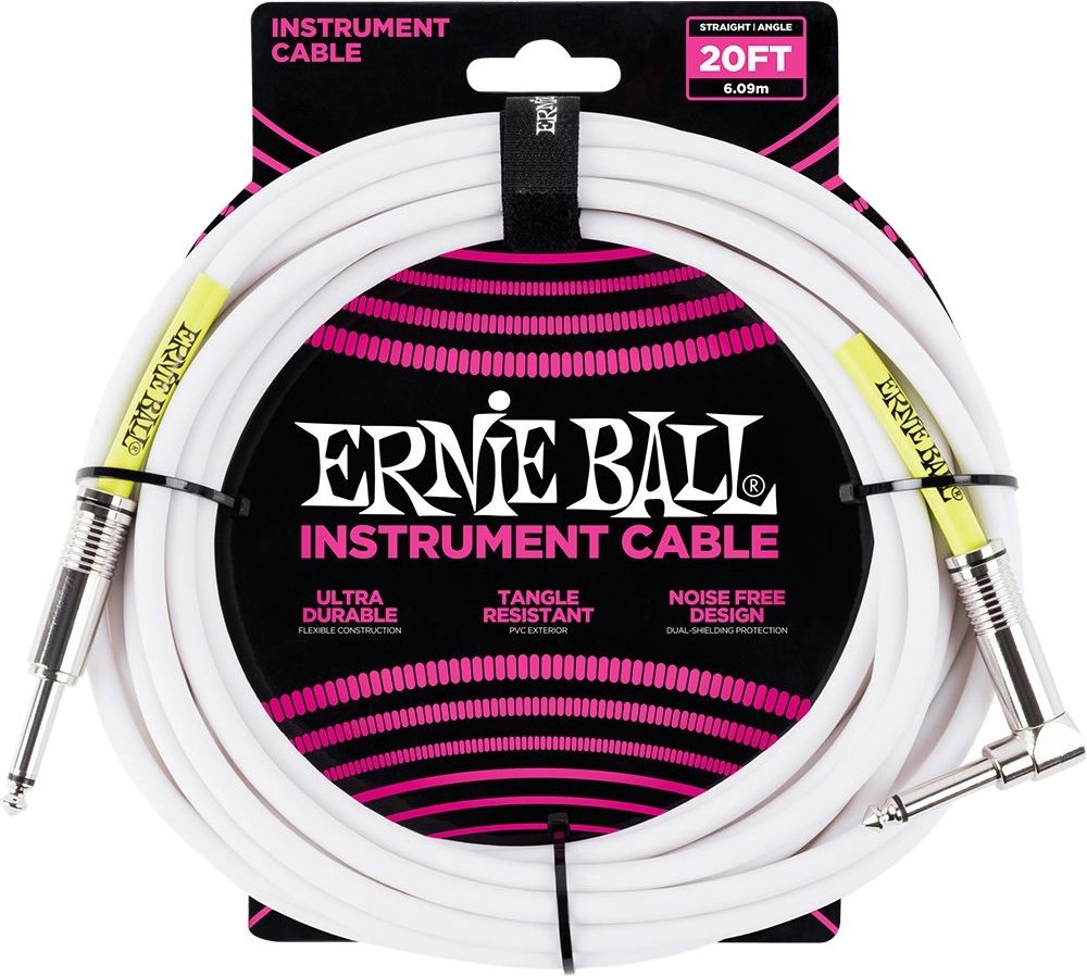 

Гитарный кабель Ernie Ball P06047 6.3 мм - 6.3 мм (6 м, белый)
