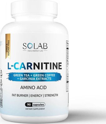 L-карнитин Solab L-Carnitine + зеленый чай (90 капсул)