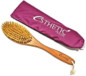 Щетка Esthetic House Дренажная для сухого массажа (бук, сизаль, воск)